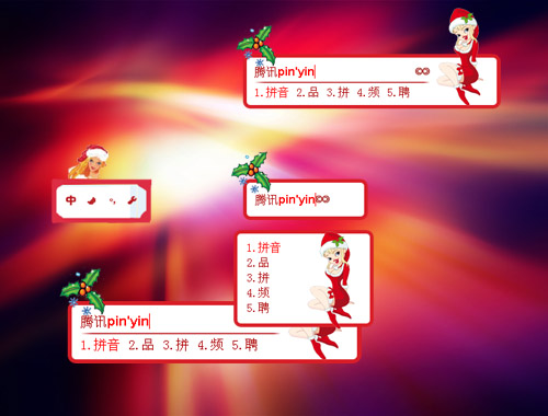 卡通圣诞美女图片